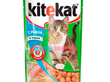 Kitekat (Китекет) - влажный корм для кошек с рыбой в соусе по-домашнему, пауч 85 г