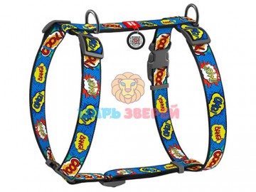 COLLAR (Коллар) - WAUDOG Nylon, Шлейка для собак анатомическая H-образная с QR-паспортом 
