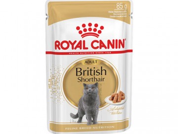 Royal Canin (Роял Канин) - BRITISH SHORTHAIR, корм для кошек британской короткошерстной породы старше 12 месяцев, пауч 85 г