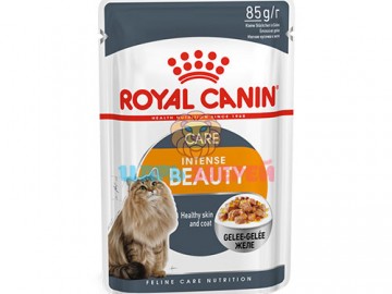 Royal Canin (Роял Канин) - Intense Beauty IN JELLY , кусочки в желе для кошек с чувствительной кожей или проблемной шерстью, пауч 85 г