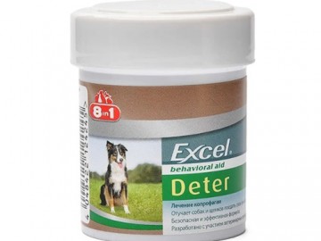8in1 (8в1) - Excel Deter, Кормовая добавка для собак Cредство от поедания фекалий, 100 таблеток