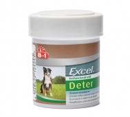 8in1 (8в1) - Excel Deter, Кормовая добавка для собак Cредство от поедания фекалий, 100 таблеток