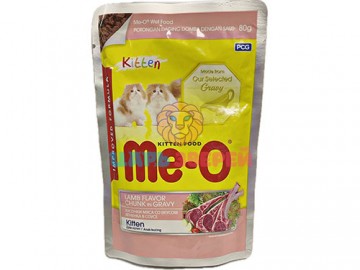 ME-O (МЕ-О) - Влажный корм для котят со вкусом ягненка в желе, пауч 80 г