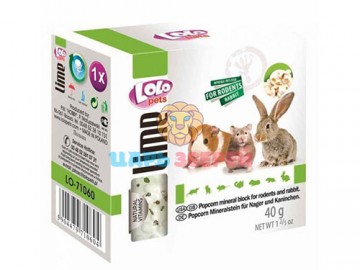 LoLo Pets (Ло-Ло Петс) - Минеральный камень с крекерами для грызунов, 40 г