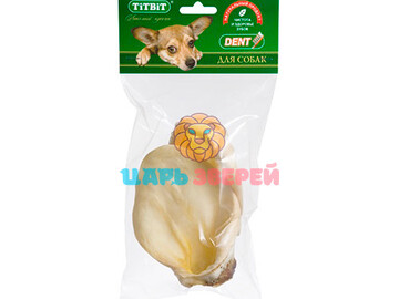 TiTBit (ТитБит) - Лакомство для собак ухо телячье мягкая упаковка, 50 г