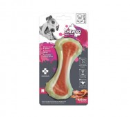 M-Pets (М-петс) - Chewbo, Игрушка для собак Кость, с ароматом бекона, размер M, 13,7 x 4,8 x 3,1 см
