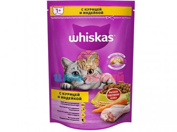 Whiskas (Вискас) - Вкусные подушечки для кошек с паштетом Аппетитное ассорти с курицей, уткой, индейкой, 350 г