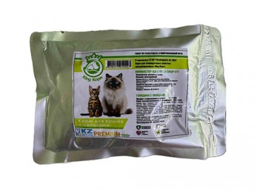 King (Кинг) корм - Влажный корм для кошек из мяса говядины с овощами, пауч 100 г