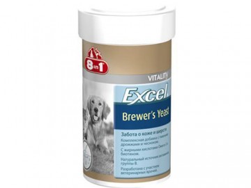 8in1 (8в1) - Excel Skin and Coat Brewers Yeast with Garlic, Пивные дрожжи (штучно)