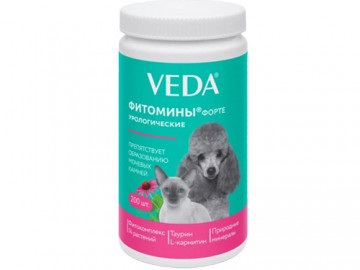 VEDA (ВЕДА) - Фитомины ФОРТЕ, урологические собакам и кошкам, 200 таблеток