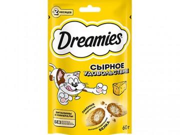 Dreamies (Дримс) - Хрустящие подушечки для кошек с сыром, 60 г