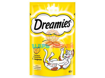 Dreamies (Дримс) - Хрустящие подушечки для кошек с сыром, 60 г