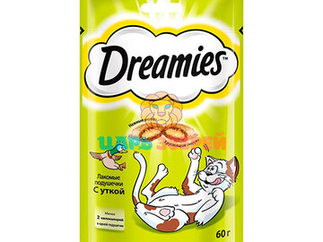 Dreamies (Дримс) - Хрустящие подушечки для кошек с уткой, 30 г