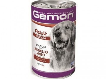 Gemon (Джимон) - Medium adult, Влажный корм для собак средних пород со вкусом ягненка и риса, 1250 г