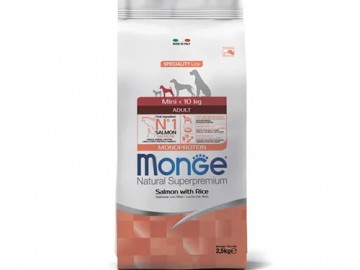 Monge (Монже) - Speciality Line Mini Adult Salmone, сухой корм для собак мелких пород со вкусом лосося, 7,5 кг