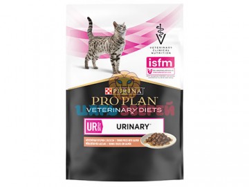 Pro Plan (Про План) - Vet Feline  Urinary,  ​Диетический корм при заболеваниях мочевыводящих путей у кошек со вкусом лосося, пауч 85 г