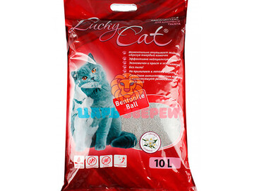 Lucky Cat (Лаки Кэт) - Комкующийся наполнитель с ароматом лаванды, упаковка 10 л (8 кг)