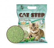 Cat Step (Кэт Степ) - Tofu Green Tea, Комкующийся растительный наполнитель с ароматом зеленого чая, 12 л (5,5 кг)