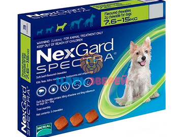 Frontline (Фронтлайн) - НексгарД Спектра M для собак 7,5-15 кг, упаковка 3 таблетки