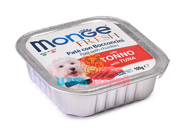 Monge (Монже) - Fresh Dog, нежный паштет для собак с тунцом, ламистер 100 г