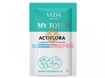 VEDA (ВЕДА) - MY TOTEM ACTIFLORA (АКТИФЛОРА), Синбиотический комплекс для собак, 1 г