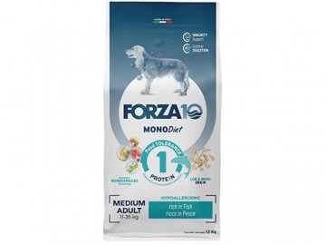 Forza10 (Форца10) - MonoDiet Adult Medium Pesce, корм для собак средних пород со вкусом рыбы, 12 кг