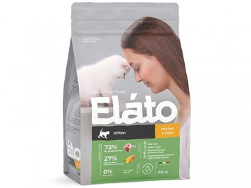 Elato (Элато) - Holistic, Сухой корм для котят, с курицей и уткой, 300 г