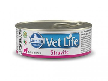 Farmina (Фармина) - Vet Life Cat Struvite, Диетический корм при МКБ у взрослых кошек, баночка 85 г