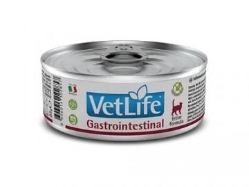 Farmina (Фармина) - Vet Life Cat Gastrointestinal, Диетический корм при нарушении пищеварения у взрослых кошек, баночка 85 г