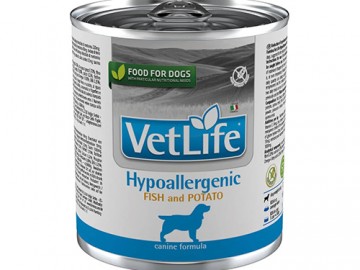 Farmina (Фармина) - Vet Life Dog Hypoallergenic влажный корм для собак при аллергии с рыбой и картофелем, банка 300 г