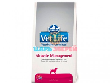 Farmina (Фармина)  - Vet Life Dog Struvite Management, Диетический корм при мочекаменной болезни у собак, упаковка 2 кг