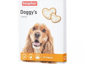Beaphar (Беафар) - Doggy’s Senior, Витаминизированное лакомство для собак старше 7 лет, упаковка 75 таблеток