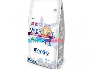 Monge (Монже) - Vetsolution Cat Gastrointestinal GRAIN FREE, Беззерновой корм при нарушении работы ЖКТ у кошек, 1,5 кг