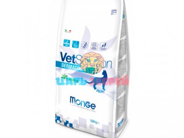 Monge (Монже) - Vetsolution Cat Dermatosis GRAIN FREE, Беззерновой корм при аллергиях и дерматитах у кошек, 1,5 кг