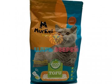 Murkel (Муркель) - Тофу комкующийся наполнитель без ароматизатора, 6 л (2,6 кг)