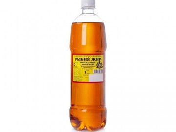Рыбий жир - жир из рыбы кормовой фасованный, 1 литр
