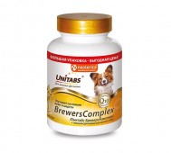 Unitabs (Юнитабс) - Brewers Complex Q10, Витамины с пивными дрожжами для мелких собак, 200 таблеток