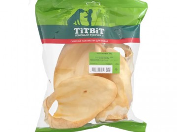 TiTBit (ТитБит) - Лакомство для собак Ухо Говяжье XXL мягкая упаковка, 90 г