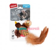 GiGwi (Гигви) - Игрушка для кошек Птичка со звуковым чипом и кошачьей мятой, 13 см