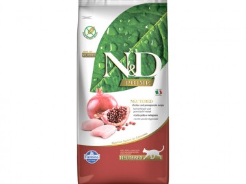 Farmina N&D (Эн Дэ) - Prime Cat Chicken & Pomegranate Neutered, Беззерновой корм для взрослых стерилизованных кошек с курицей и гранатом (развес)