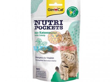 GimCat (ДжимКэт) - Nutri Pockets with Catnip, Подушечки с кошачьей мятой, 60 г