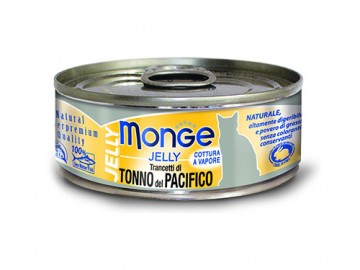 Monge (Монже) - Jelly Trancetti di Tonno a pinne gialle, Влажный корм для кошек с желтоперым тунцом в желе, баночка 80 г