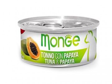 Monge (Монже) - Tuna & Papaya, Влажный корм для кошек с тунцом и папайей, баночка 80 г