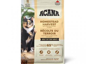 Acana (Акана) - Homestead Harvest, Низкозерновой для кошек всех пород, птица, 1,8 кг