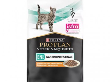 Pro Plan (Про План) - Vet Feline EN ST/OX Gastrointestinal, Диетический корм для взрослых кошек и котят при расстройствах ЖКТ со вкусом лосося, пауч 85 г