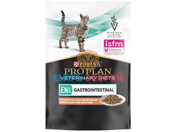 Pro Plan (Про План) - Vet Feline EN ST/OX Gastrointestinal, Диетический корм для взрослых кошек и котят при расстройствах ЖКТ со вкусом лосося, пауч 85 г