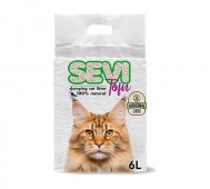 SEVI (СЭВИ) - Тофу комкующийся наполнитель с без ароматизатора, 6 л (2,5 кг)