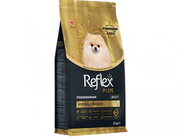 Reflex Plus (Рефлекс Плюс) - Pomeranian Hypoallergenic Adult, Сухой корм для собак породы померанский шпиц с пищевой непереносимостью, 2 кг