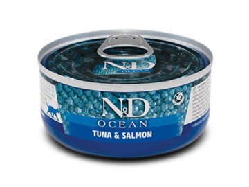 Farmina N&D (Эн Дэ) - Cat Ocean Tuna and Salmon, Влажный корм для взрослых кошек с тунцом и лососем, баночка 70 г