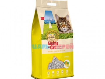 Alpine Cat (Альпин Кэт) - Комкующийся наполнитель с ароматом цитруса, упаковка 10 л (8 кг)